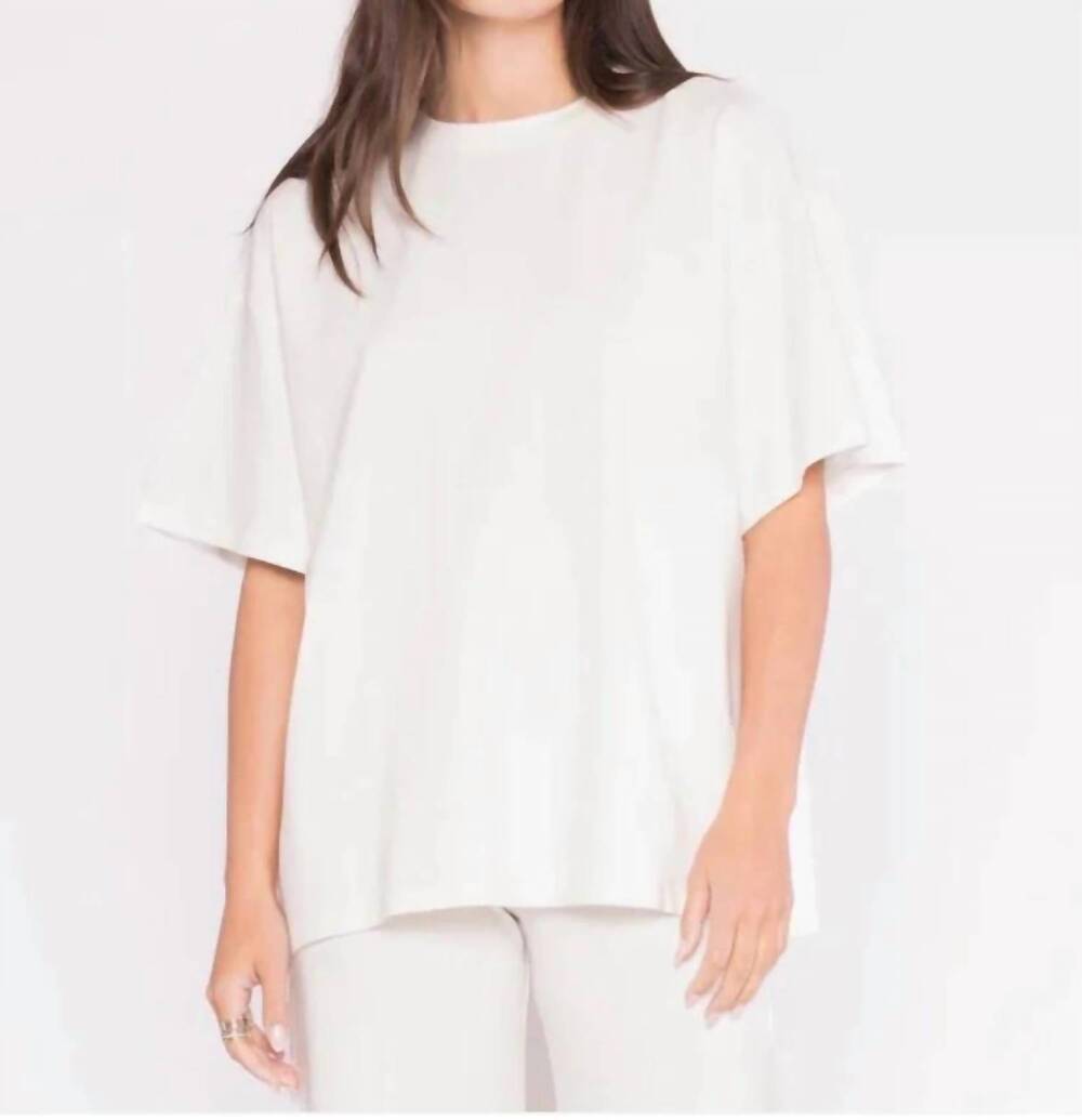 NEW RIPLEY RADER ponte knit big shirt in off white